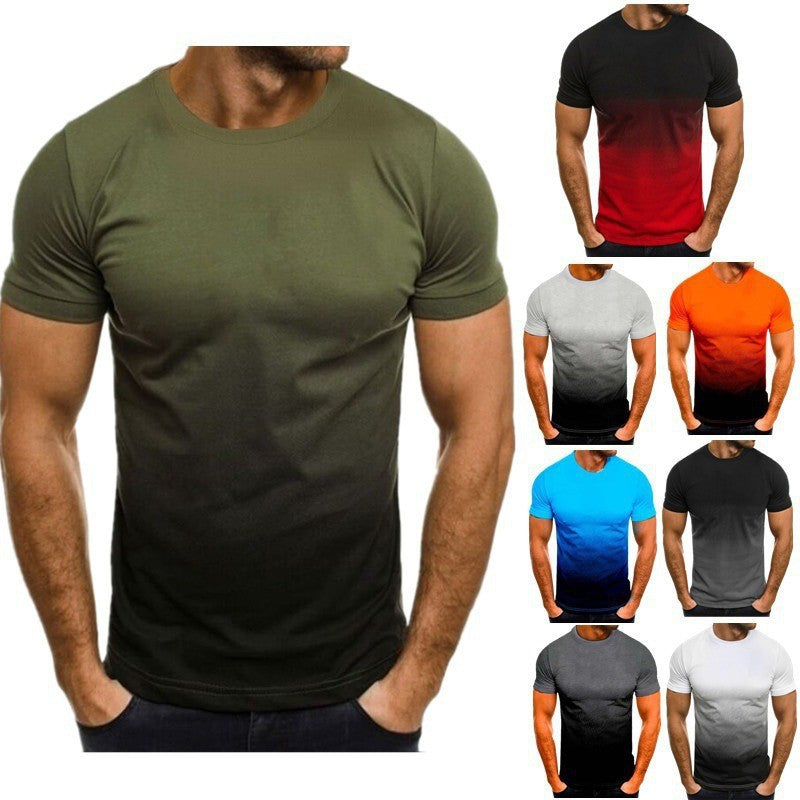 3D Digital Print Gradient T-Shirt
