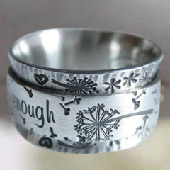 Vintage "I Am Enough" Ring for Couples