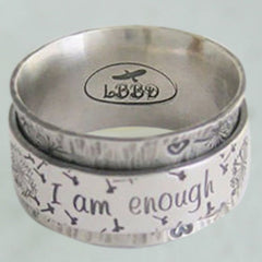 Vintage "I Am Enough" Ring for Couples