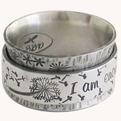 Vintage "I Am Enough" Ring for Couples