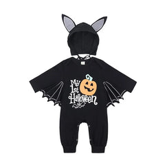 Baby's First Halloween Costume Black Bat Romper Jumpsuit Infant Boys Girls Purim Party Carnival Fancy Dress Cosplay Long Short