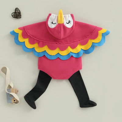 Baby Halloween Costumes Outfit Girl Boy Hooded Romper Jumpsuit With Long Socks Bird Cosplay Costumes Clothes