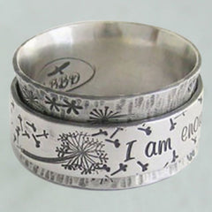 Vintage "I Am Enough" Ring for Couples