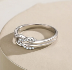Elegant Silver Knot Ring