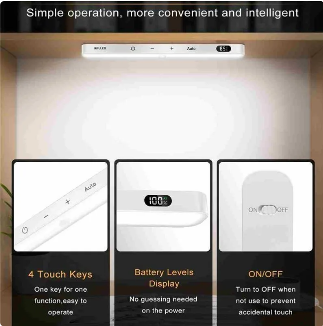 Motion Sensor Cabinet Light with Battery Display