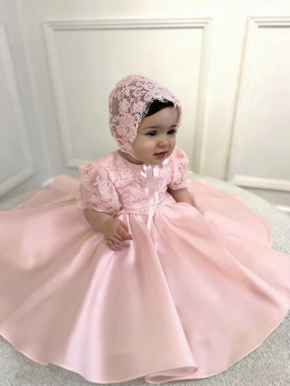 White Baptism Dress for Baby Girls